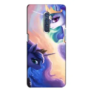 Чехол Unicorn на Oppo Reno 2 (Единорожки на тучках)