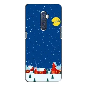 Силіконовий бампер на різдво для Oppo Reno 2 (Місто в снігу)