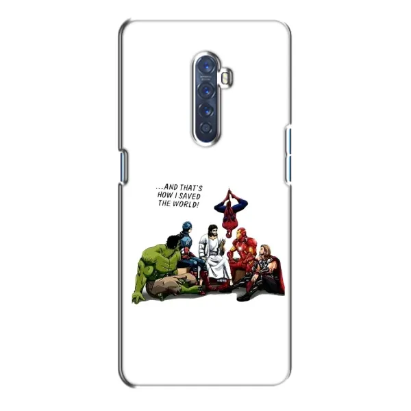 Чехол с рисунком «Иисус супергерой» для OPPO Reno 2 Чехол с рисунком «Иисус супергерой» для OPPO Reno 2