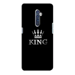 Чехол (Корона на чёрном фоне) для Оппо Рено 2 (KING)