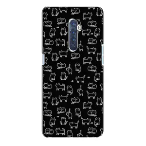 Чехол с рисунком «Котики на черном» для OPPO Reno 2