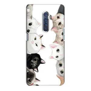Силіконовий чохол з котиком для Oppo Reno 2 (Коти)