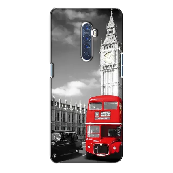 Чехол с рисунком «Красный автобус» для OPPO Reno 2