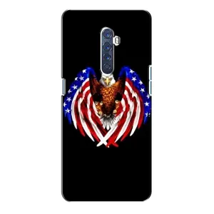 Чехол Флаг USA для Oppo Reno 2 (Крылья США)