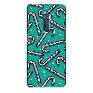 Силиконовый бампер на рождество для Oppo Reno 2 (Леденцы)