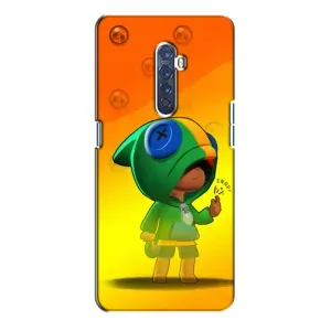 Чехол Бравл Старс для Oppo Reno 2 (LEON в кофте)
