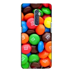 Чехол с изображением вкусной еды для Oppo Reno 2 (Разноцветные M&M'S)