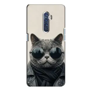 Чехол с рисунком «Модный кот» для OPPO Reno 2
