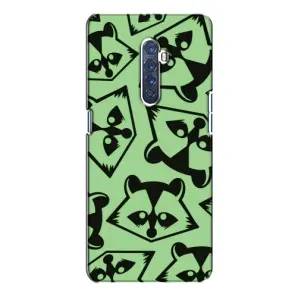 Силиконовый Чехол с Енотами на Oppo Reno 2 (Мордочки Енота)