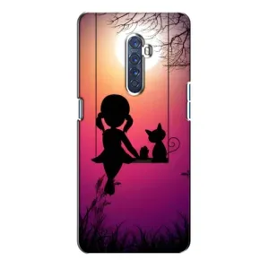 Девчачий Чехол для Oppo Reno 2 (На качели)