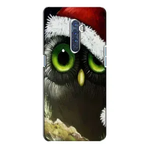 Чехлы с принтом СОВЫ для Oppo Reno 2 (Новогодняя Сова)
