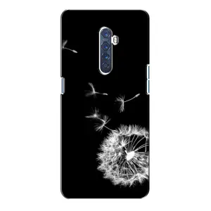 Силіконовий Чохол з кульбабками на Oppo Reno 2 (Кульбабка на чорному)