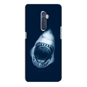 Силиконовый бампер с картинкой животных для Oppo Reno 2 (Пасть Акулы)