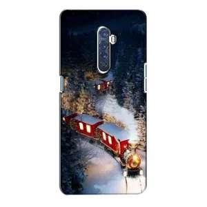 Силиконовый бампер на рождество для Oppo Reno 2 (Поезд)