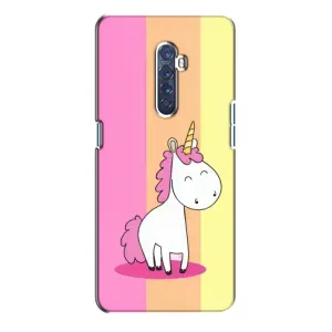 Чехол Unicorn на Oppo Reno 2 (Радужный Единорог)