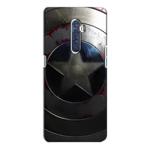 Чехол с Щитом Капитана Америки на Oppo Reno 2 (Ретро Щит Капитана)