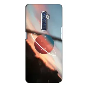 Чехол (ТПУ) с планетами на Oppo Reno 2 (Сатурн)