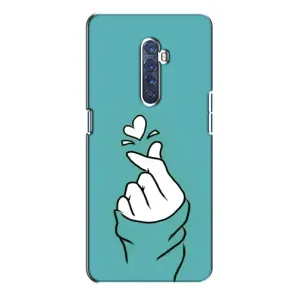 Чехол с рисунком «Сердечко на бирюзовом» для OPPO Reno 2
