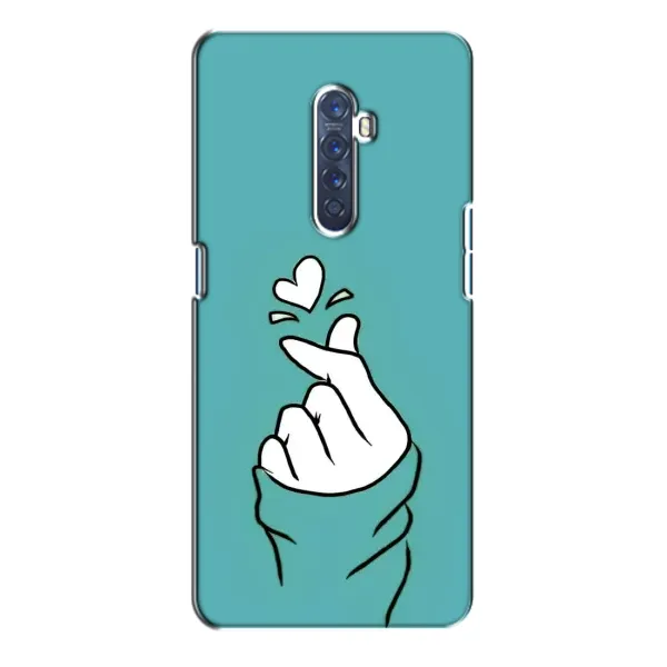 Чехол с рисунком «Сердечко на бирюзовом» для OPPO Reno 2 Чехол с рисунком «Сердечко на бирюзовом» для OPPO Reno 2