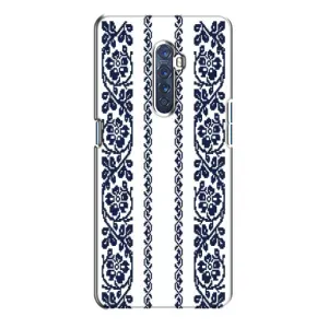 Силиконовый Чехол на Oppo Reno 2 с картинкой Вышиванки (Синяя вышиванка)