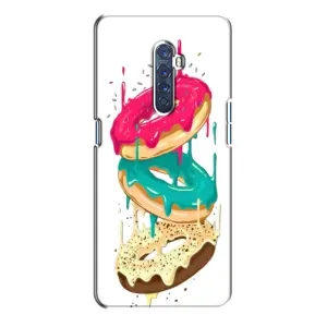 Чехол с изображением вкусной еды для Oppo Reno 2 (Сочные пончики)