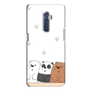 Чехлы с изображением разных животных для Oppo Reno 2 (Удивленные медвеженки)