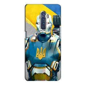 Силиконовый Чехол на Oppo Reno 2 (Я-Украина) (Украинский робокоп)