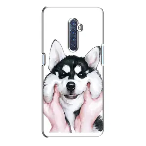 Бампер для Oppo Reno 2 с картинкой "Песики" (Собака Хаски)