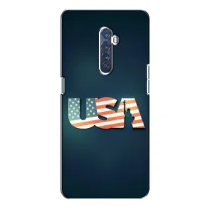 Чехол Флаг USA для Oppo Reno 2 (USA)