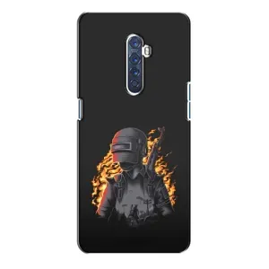 Чохол з картинкою "Герой Pubg" на Oppo Reno 2 (В полум'ї)