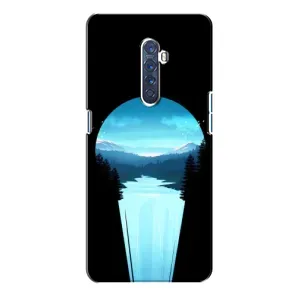 Летний Чехол на Oppo Reno 2 (Синий Водопад)