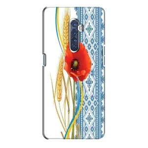 Силиконовый Чехол на Oppo Reno 2 с картинкой Вышиванки (Вышиванка с цветком)