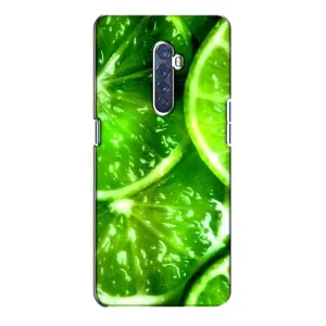 Чехол с изображением вкусной еды для Oppo Reno 2 (Яркий ЛАЙМ)
