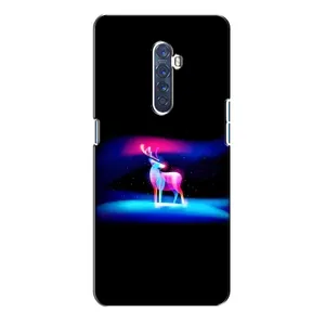 Силиконовый бампер с картинкой животных для Oppo Reno 2 (Яркий олень)