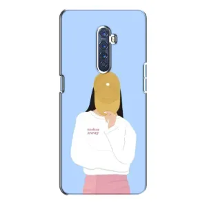 Силиконовый Чехол на Oppo Reno 2 с картинкой Стильных Девушек (Желтая кепка)