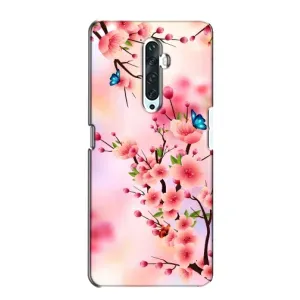 Чехол с принтом САКУРЫ на Oppo Reno 2Z (Бабочки на сакуре)
