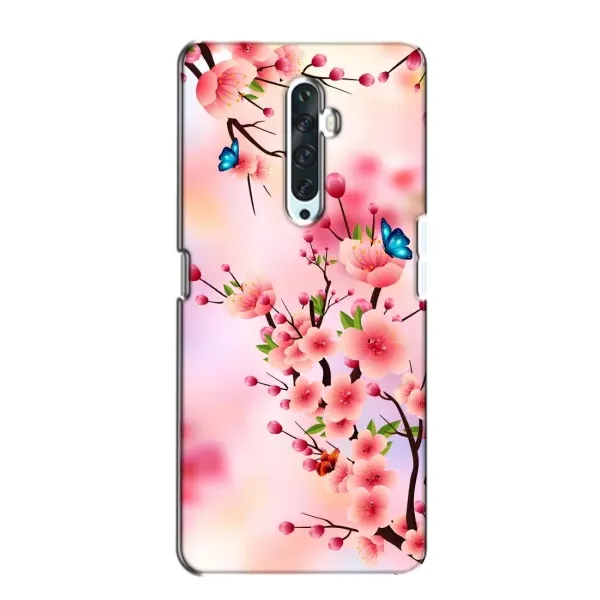 Чехол с рисунком «Бабочки на сакуре» для OPPO Reno 2Z Чехол с рисунком «Бабочки на сакуре» для OPPO Reno 2Z