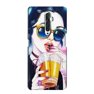 Чохол з картинкою Модні Дівчата Oppo Reno 2Z (Дівчина з коктейлем)