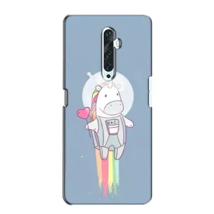 Чехол Unicorn на Oppo Reno 2Z (Единорог космонавт)