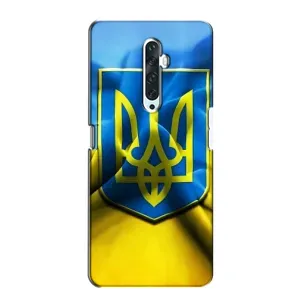 Чехол с картинкой (Патриотический ГЕРБ) на Oppo Reno 2Z (Герб и Флаг Украины)