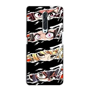 Силиконовые чехлы с глазами Anime для Оппо Рено 2з (Глаза на чорном)