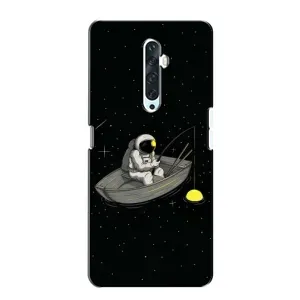 Силиконовый Чехол с принтом "Космонавты" на Oppo Reno 2Z (Космонавт на рыбалке)