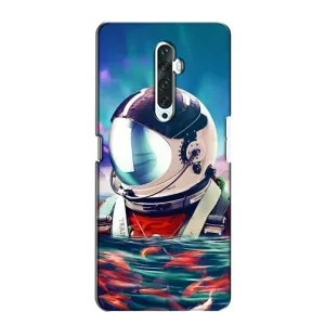 Силіконовый Чохол з принтом "Космонавти" на Oppo Reno 2Z (Космонавт у воді)