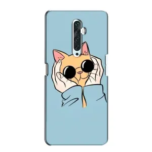 Бампер з зображенням Котиків для Оппо Рено 2з (КОТИК в окулярах)