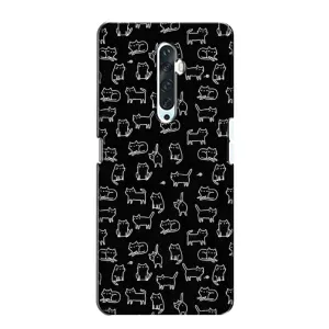 Чохол на тематику: Коти для OPPO Reno 2Z (Котики на чорному)