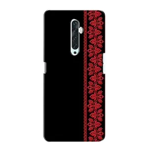 Силиконовый Чехол на Oppo Reno 2Z (Красная Вышиванка)