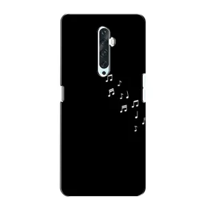 Чохол з картинками на чорному фоні для Oppo Reno 2Z (Ноти)