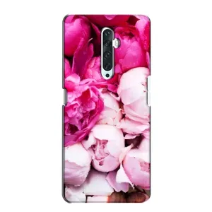 Силиконовый бампер с принтом (цветочки) на Оппо Рено 2з (Пионы)