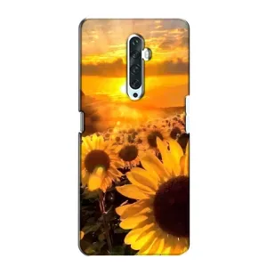Чехол с Цветами для Oppo Reno 2Z (поле подсолнухов)
