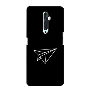 Чохол з картинками на чорному фоні для Oppo Reno 2Z (Літак)